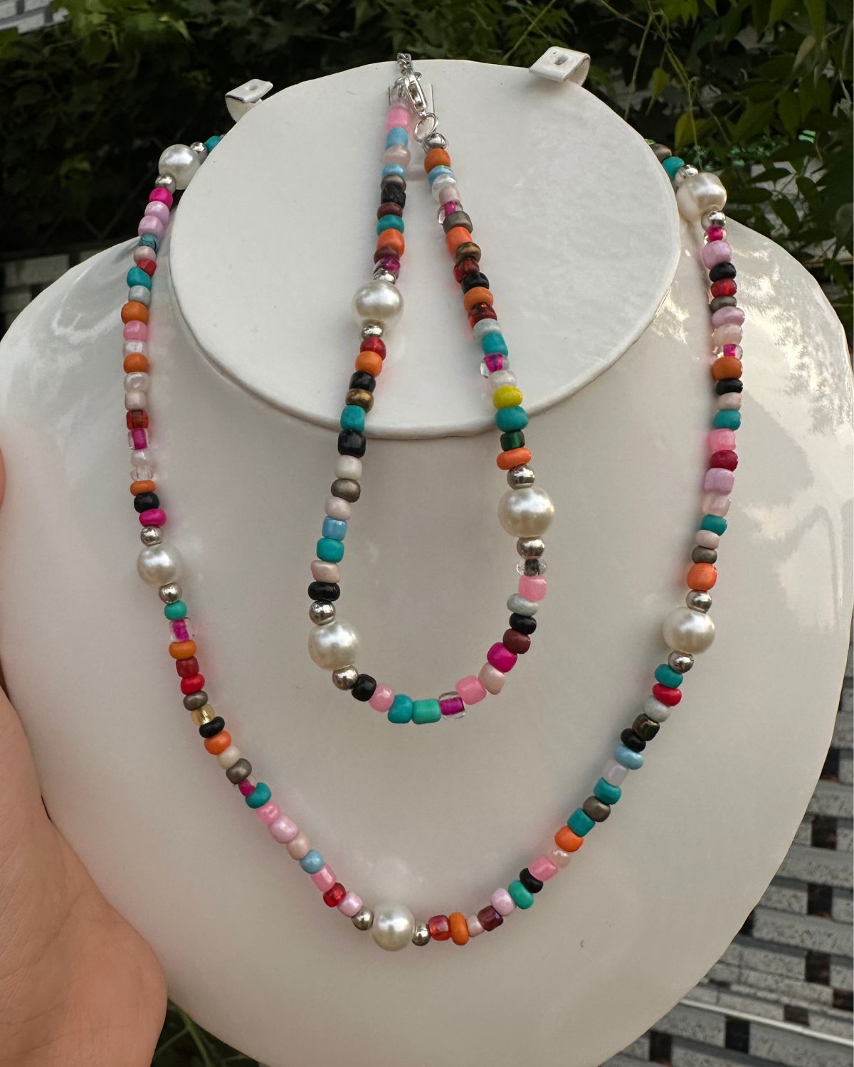 Rainbow Whisper Set (Necklace & Anklet)