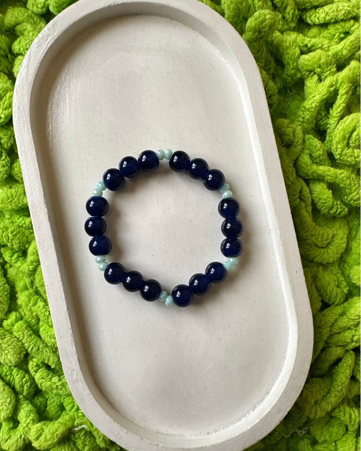 Navy Stone Bracelet