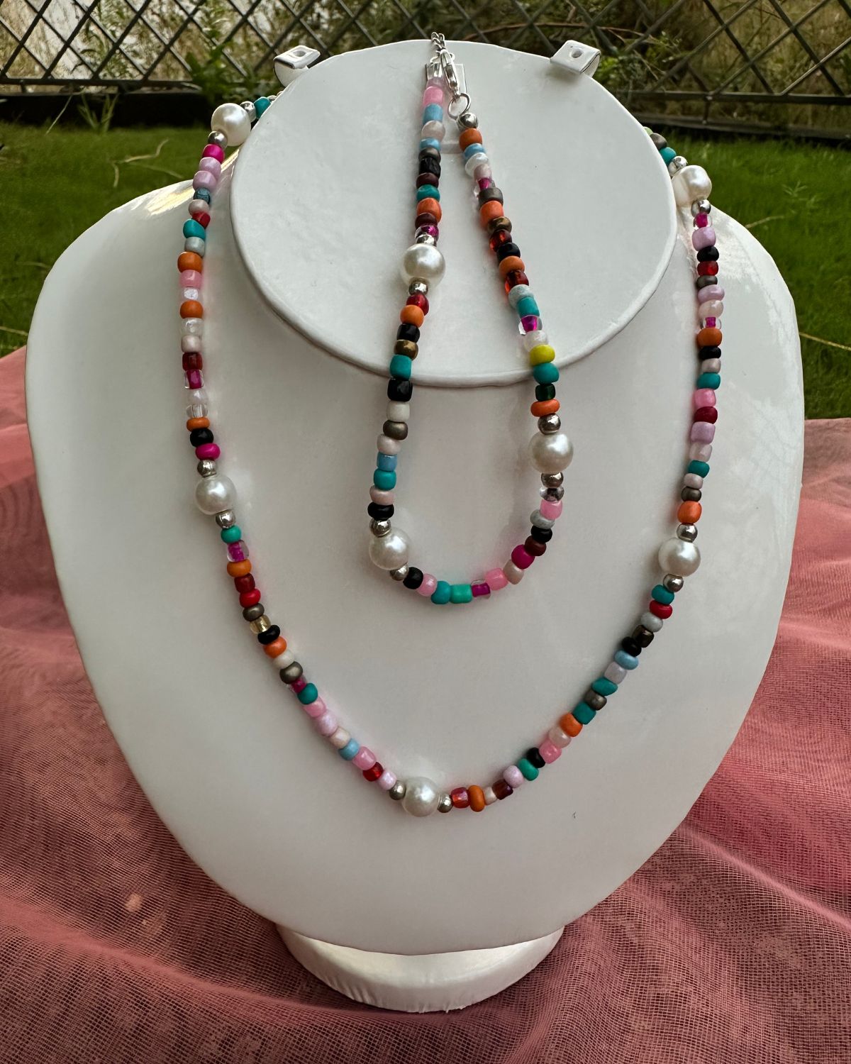 Rainbow Whisper Set (Necklace & Anklet)