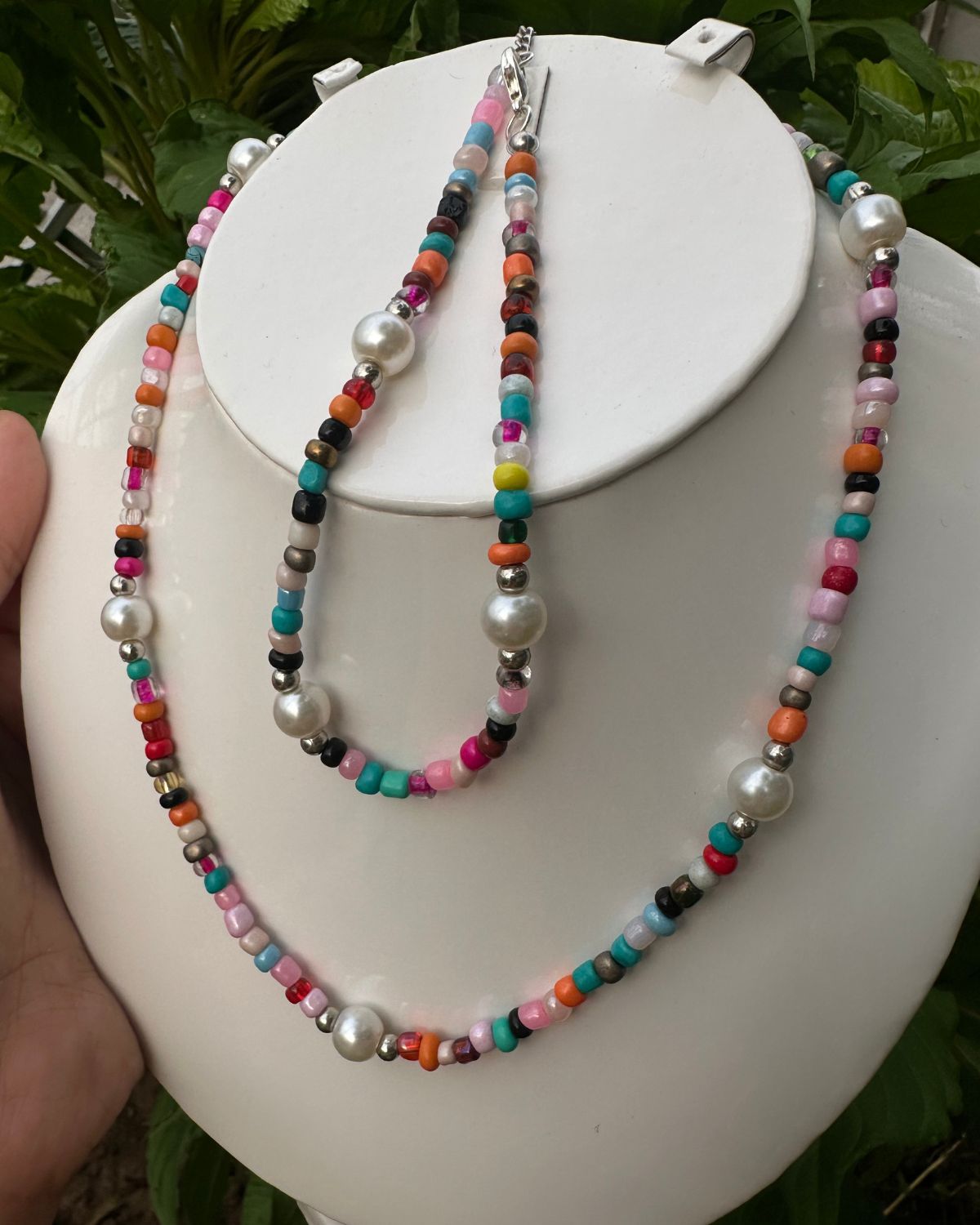 Rainbow Whisper Set (Necklace & Anklet)