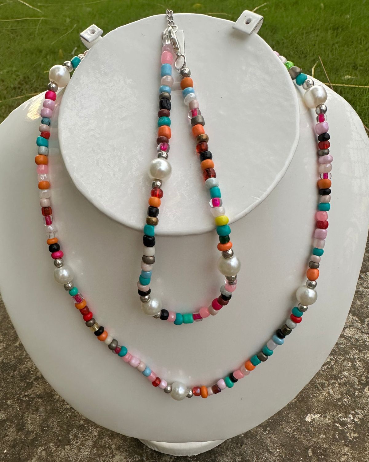 Rainbow Whisper Set (Necklace & Anklet)